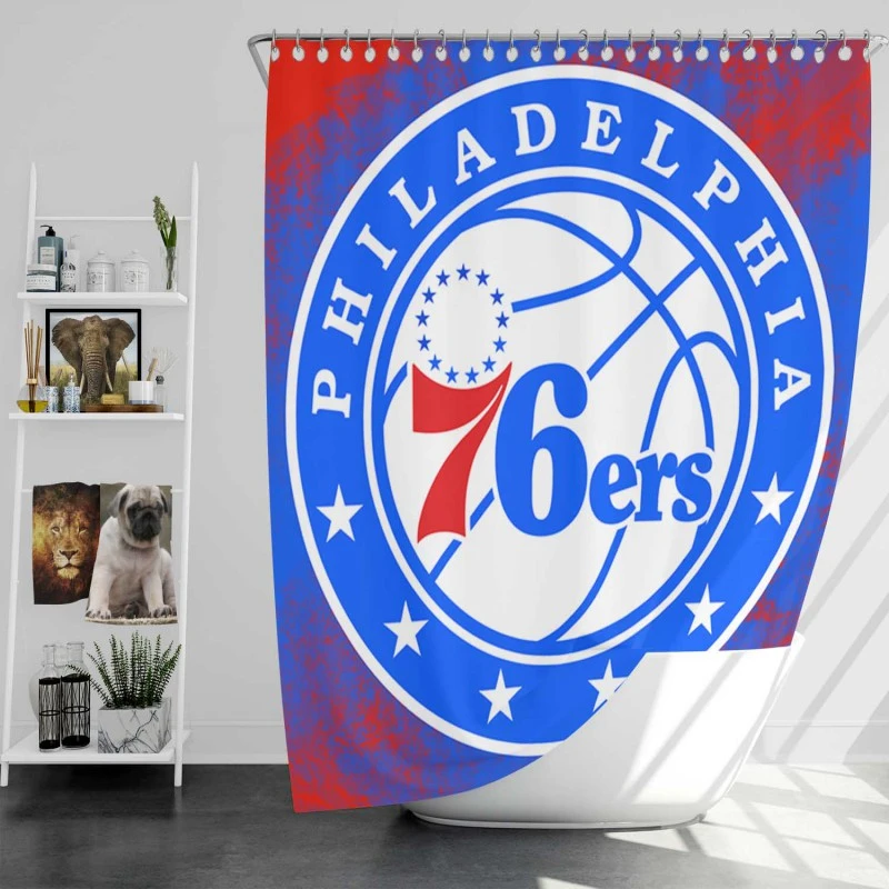Philadelphia 76Ers Awarded Nba Basketball Team Shower Curtain