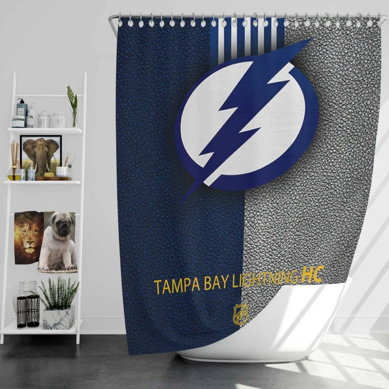 Popular Nhl Hockey Club Tampa Bay Lightning Shower Curtain