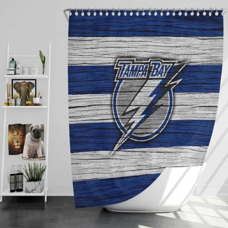 Tampa Bay Lightning Logo Shower Curtain