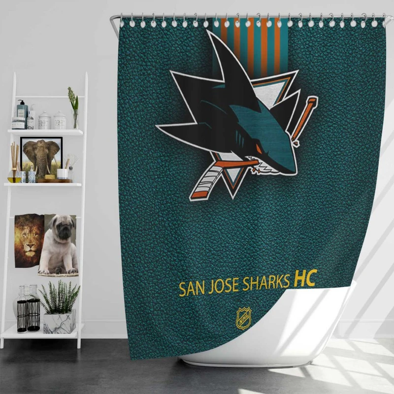 San Jose Sharks Nhl Hockey Club Shower Curtain