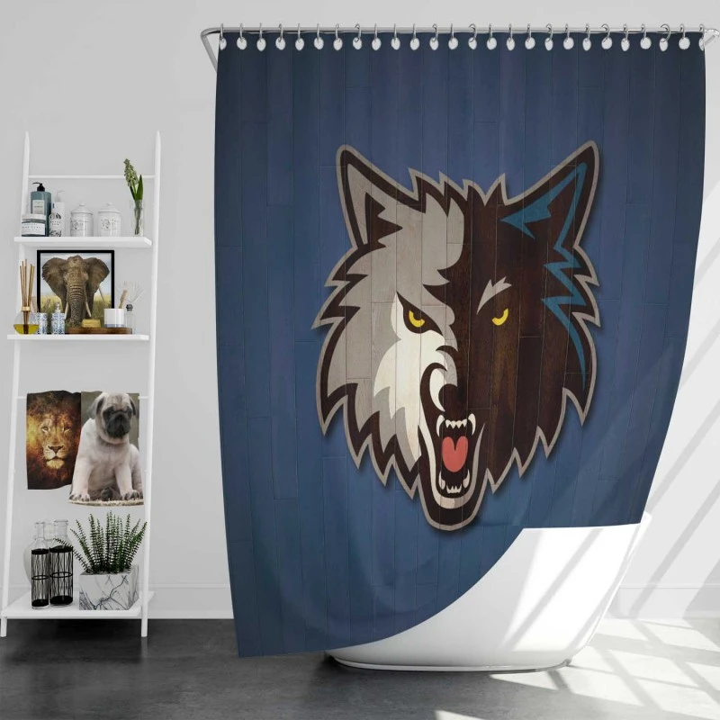 Exciting Nba Basketball Team Minnesota Timberwolves Shower Curtain