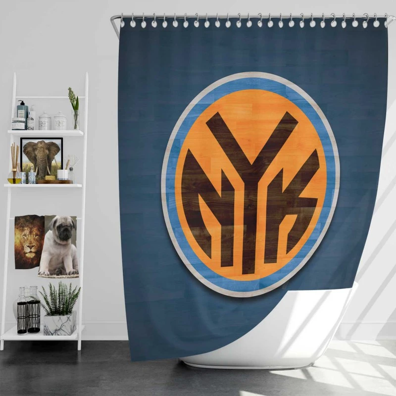 New York Knicks Classic Nba Basketball Club Shower Curtain
