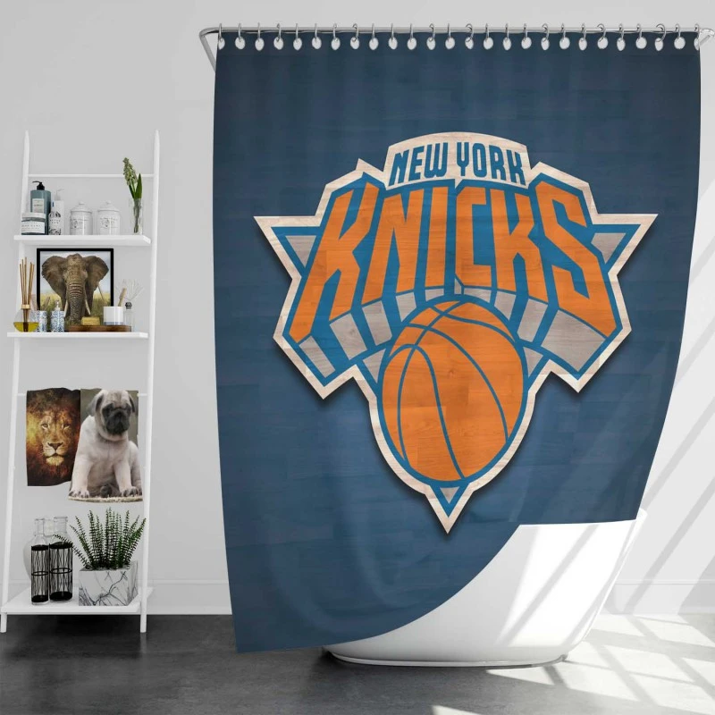 New York Knicks Strong Nba Basketball Team Shower Curtain