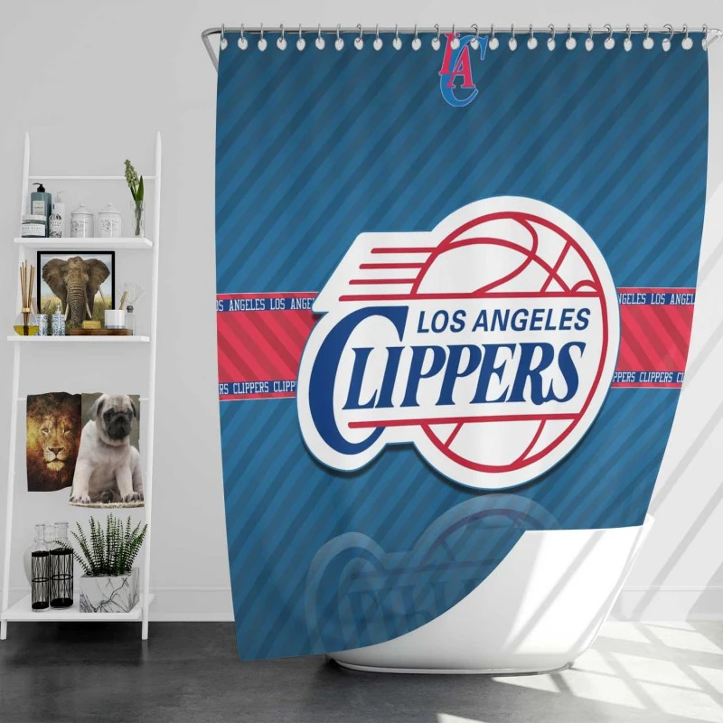 Popular Nba Basketball Club Los Angeles Clippers Shower Curtain
