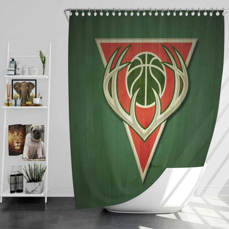 Popular Nba Basketball Team Milwaukee Bucks Shower Curtain