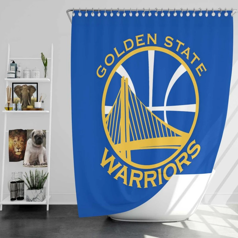 Golden State Warriors Exciting Nba Basketball Team Shower Curtain