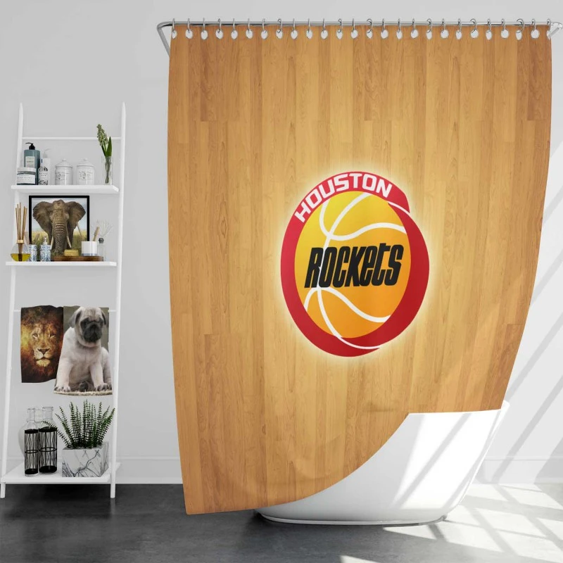 Houston Rockets Top Ranked Nba Basketball Club Shower Curtain