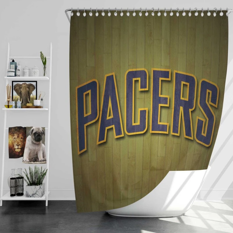 Indiana Pacers Popular Nba Basketball Club Shower Curtain