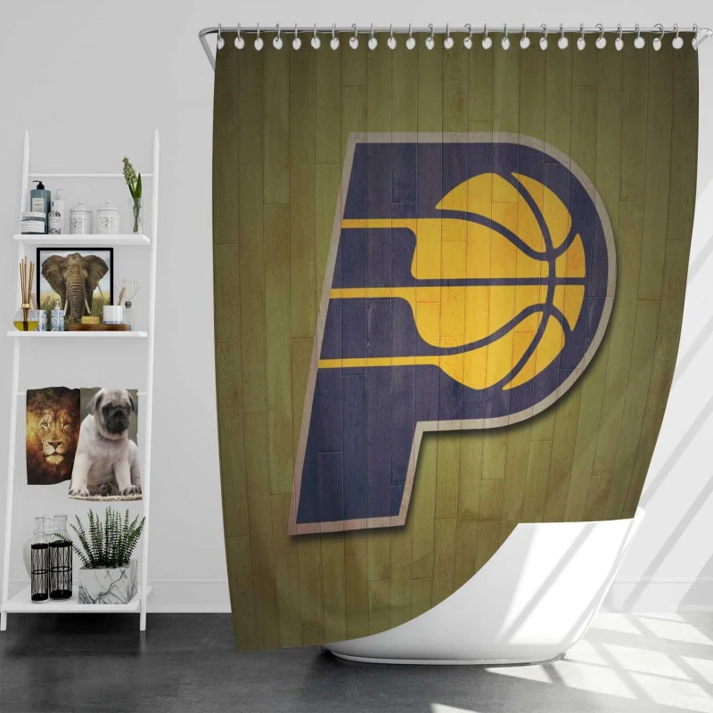 Indiana Pacers Classic Nba Basketball Club Shower Curtain