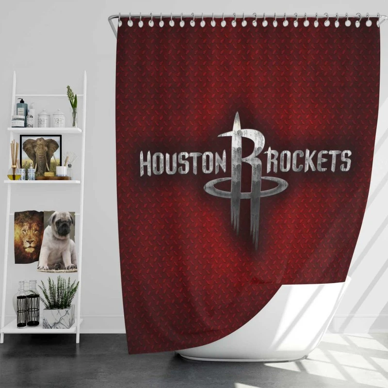 Houston Rockets Nbl Basketball Club Shower Curtain