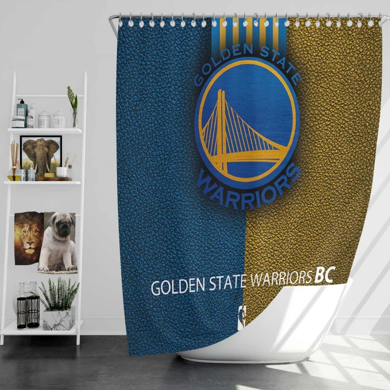 Golden State Warriors Nba Basketball Logo Shower Curtain