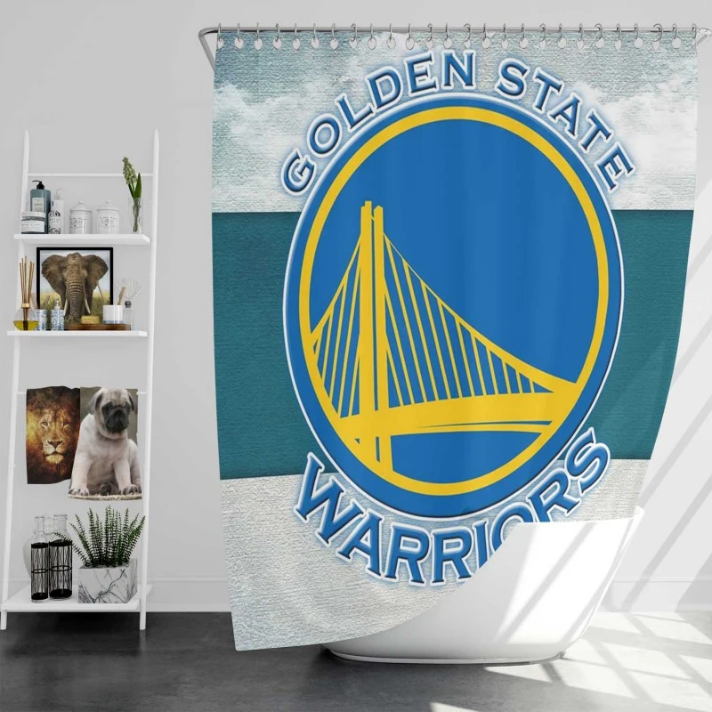Strong Nba Basketball Team Golden State Warriors Shower Curtain