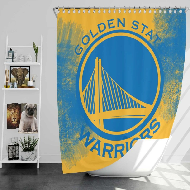 Popular American Basketball Team Golden State Warriors Shower Curtain