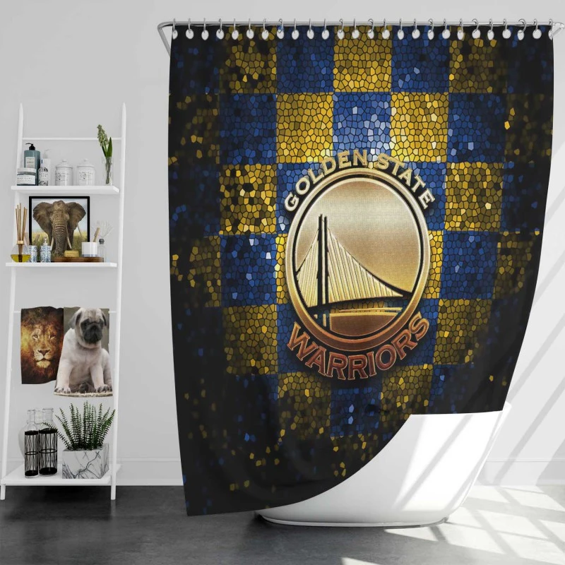 Golden State Warriors Nba Basketball Team Logo Shower Curtain