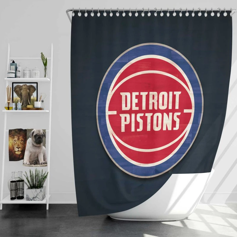 Detroit Pistons Top Ranked Nba Basketball Team Shower Curtain