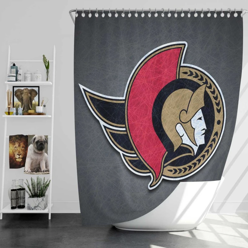 Ottawa Senators Energetic Nhl Hockey Team Shower Curtain