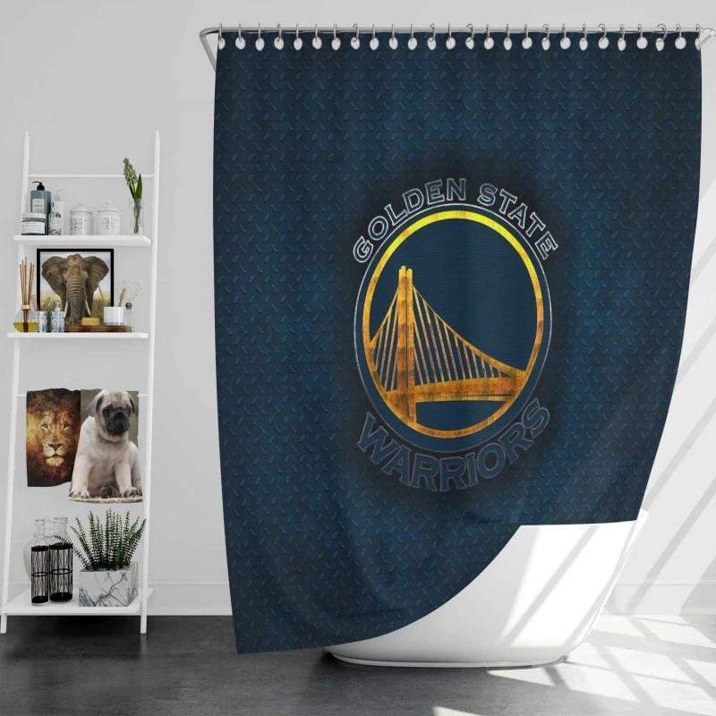 Official Golden State Warriors Nba Club Logo Shower Curtain