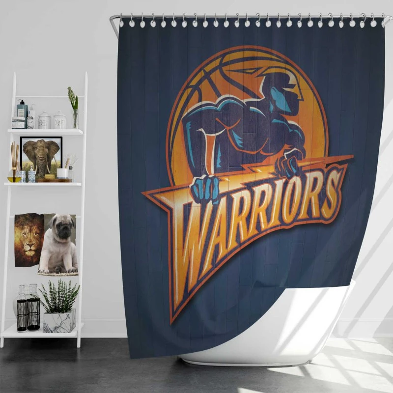 Golden State Warriors Nba Basketball Team Shower Curtain