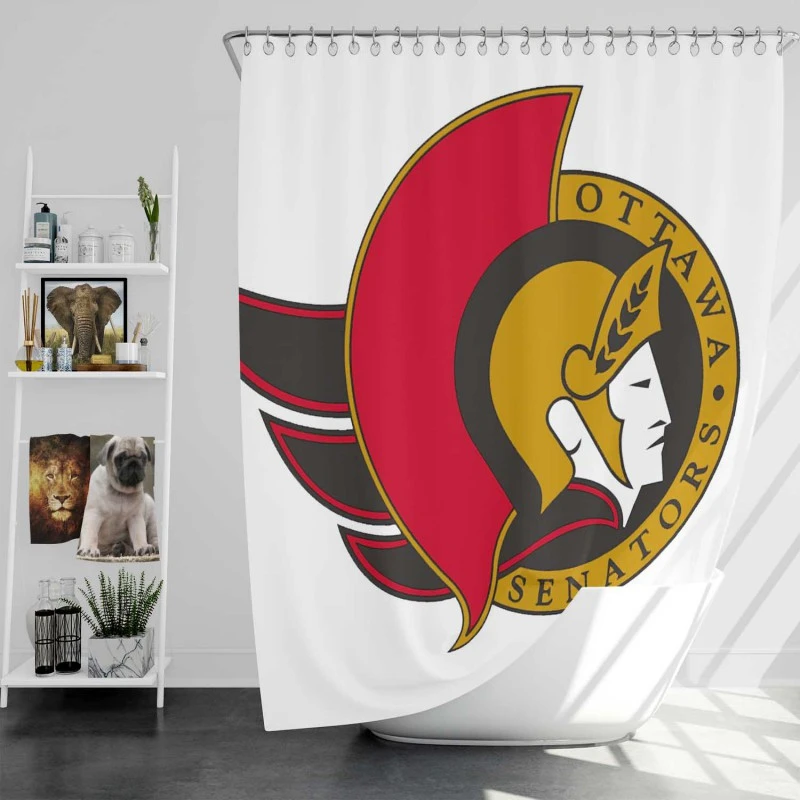 Ottawa Senators Popular Nhl Hockey Team Shower Curtain