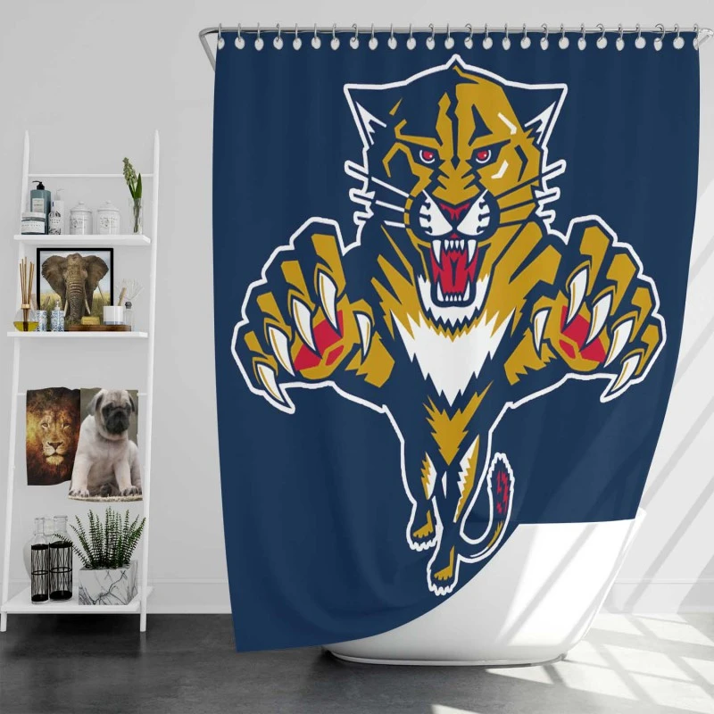 Florida Panthers Exellelant Nhl Hockey Club Shower Curtain