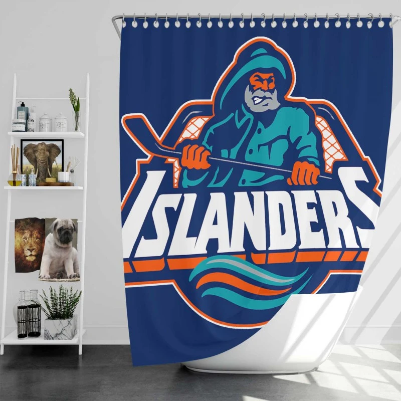 New York Islanders Popular Nhl Hockey Team Shower Curtain