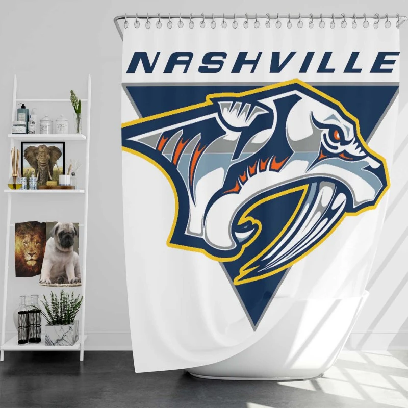 Nashville Predators Strong Nhl Hockey Team Shower Curtain