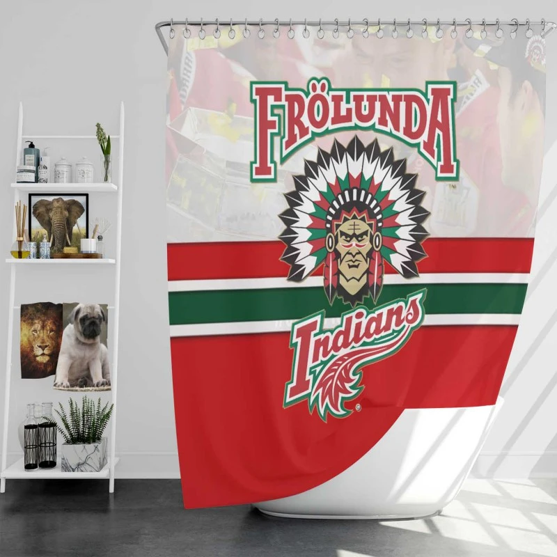 Fhc Golden Frolunda Indians 2018 Nhl Hockey Shower Curtain