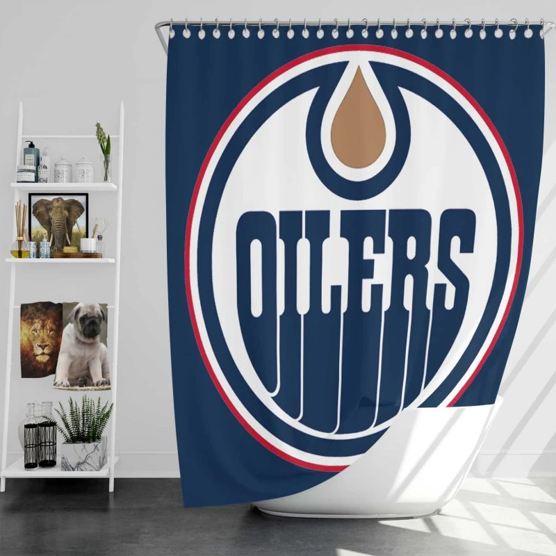 Edmonton Oilers Professional Nhl Hockey Team Shower Curtain