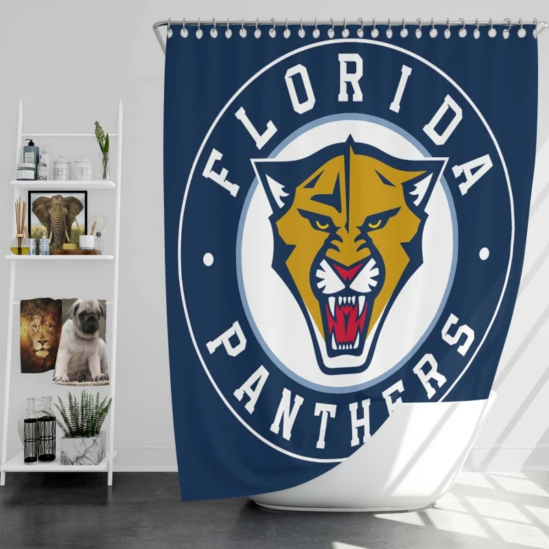 Florida Panthers Professional Nhl Hockey Team Shower Curtain