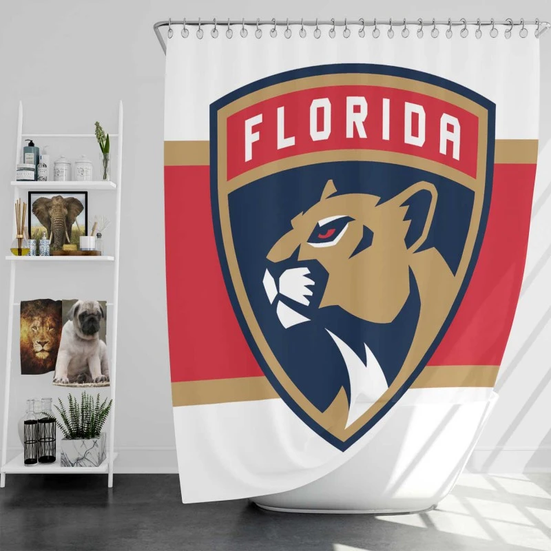 Florida Panthers Top Ranked Nhl Hockey Club Shower Curtain
