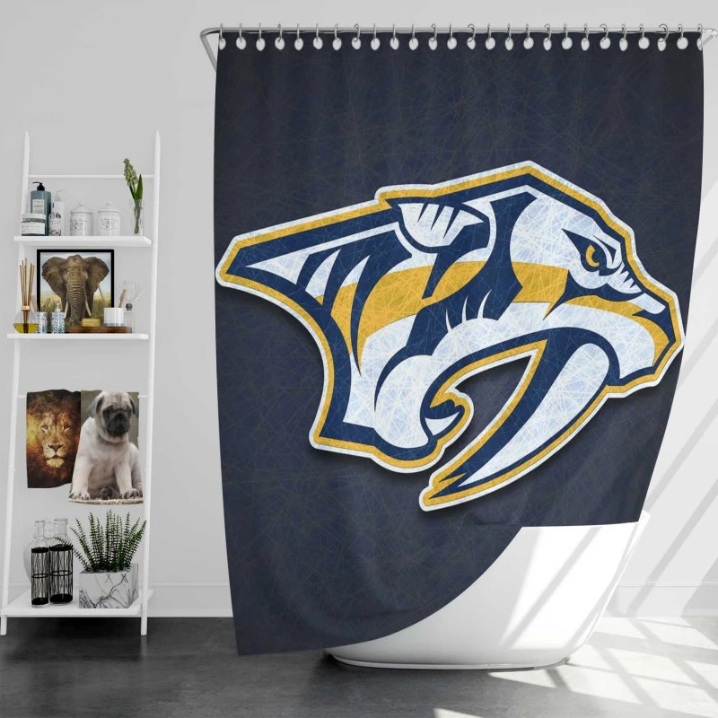 Nashville Predators Excellent Nhl Hockey Team Shower Curtain