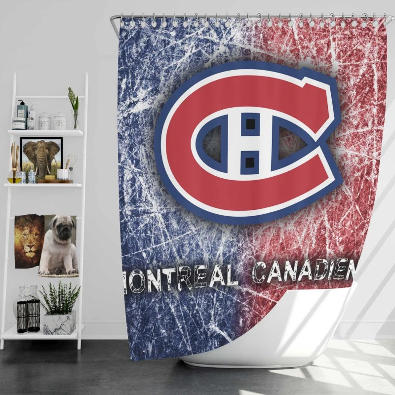 Canadiens Strong Nhl Hockey Club Shower Curtain