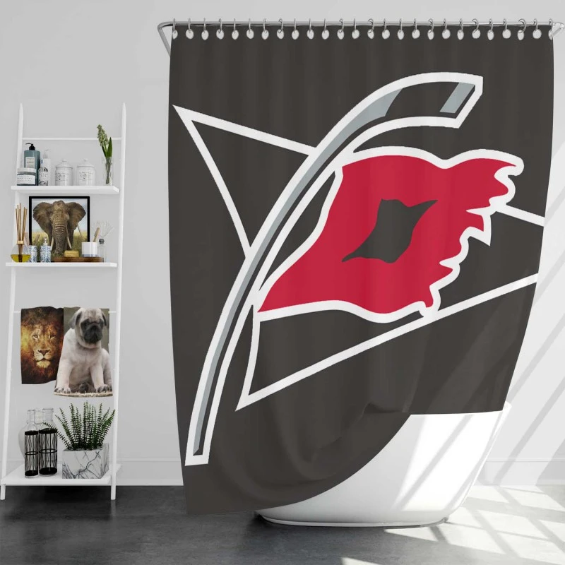 Carolina Hurricanes Professional Ice Hockey Team Shower Curtain