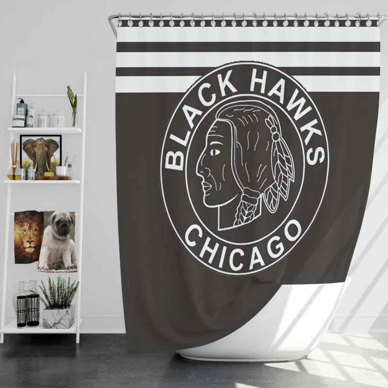 Chicago Blackhawks Top Ranked Nhl Hockey Club Shower Curtain