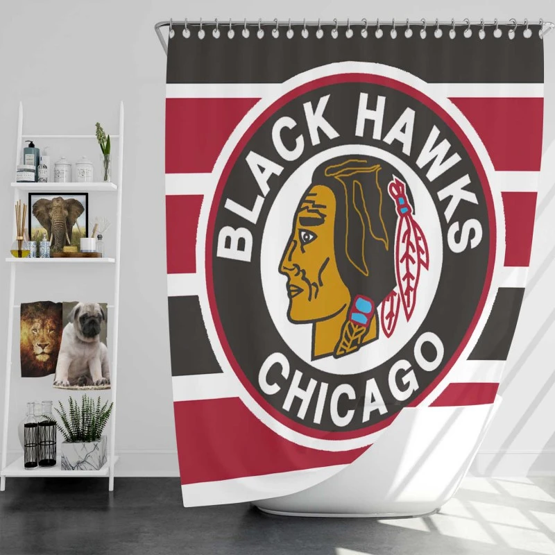 Chicago Blackhawks Famous Nhl Hockey Club Shower Curtain