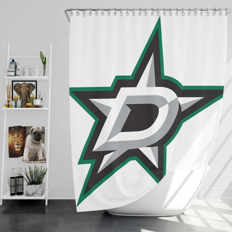 Dallas Stars Classic Nhl Ice Hockey Club Shower Curtain