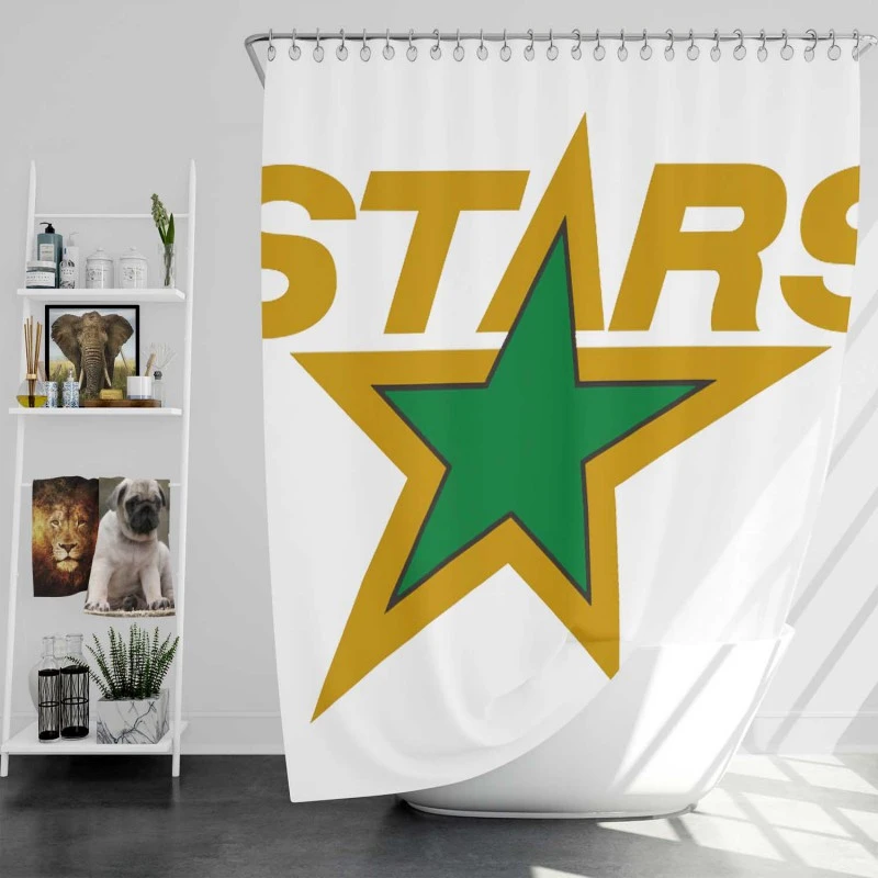 Dallas Stars Professional Nhl Ice Hockey Team Shower Curtain