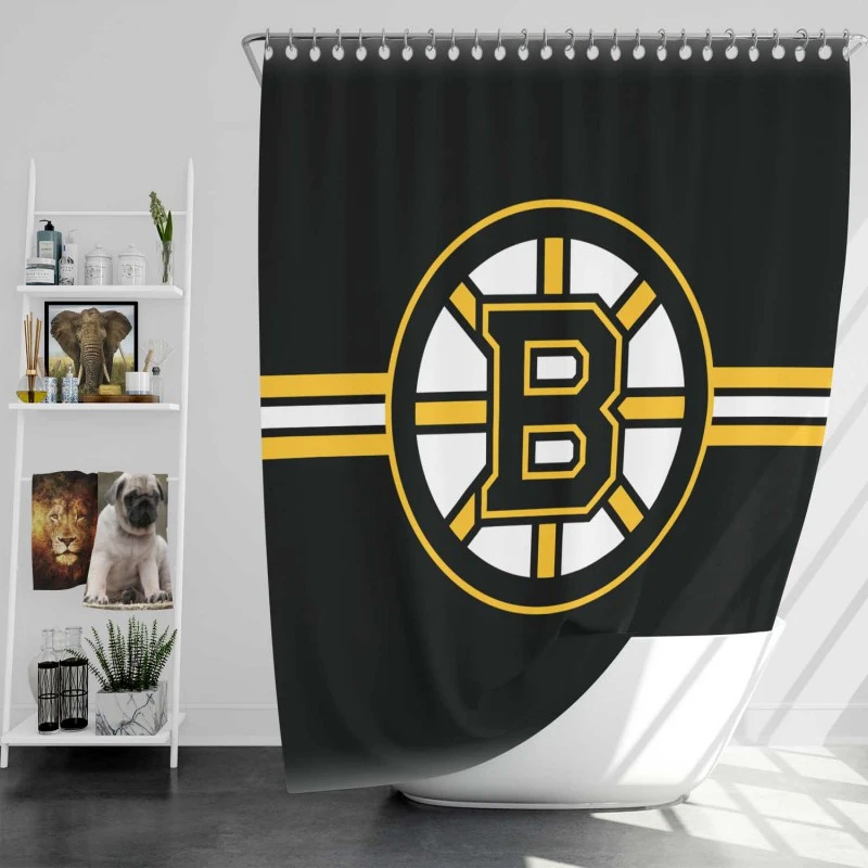 Boston Bruins Top Ranked Nhl Ice Hockey Team Shower Curtain