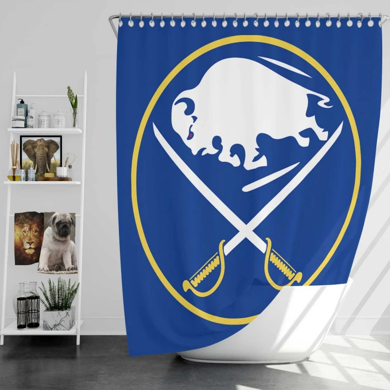Buffalo Sabres Professional Nhl Ice Hockey Team Shower Curtain