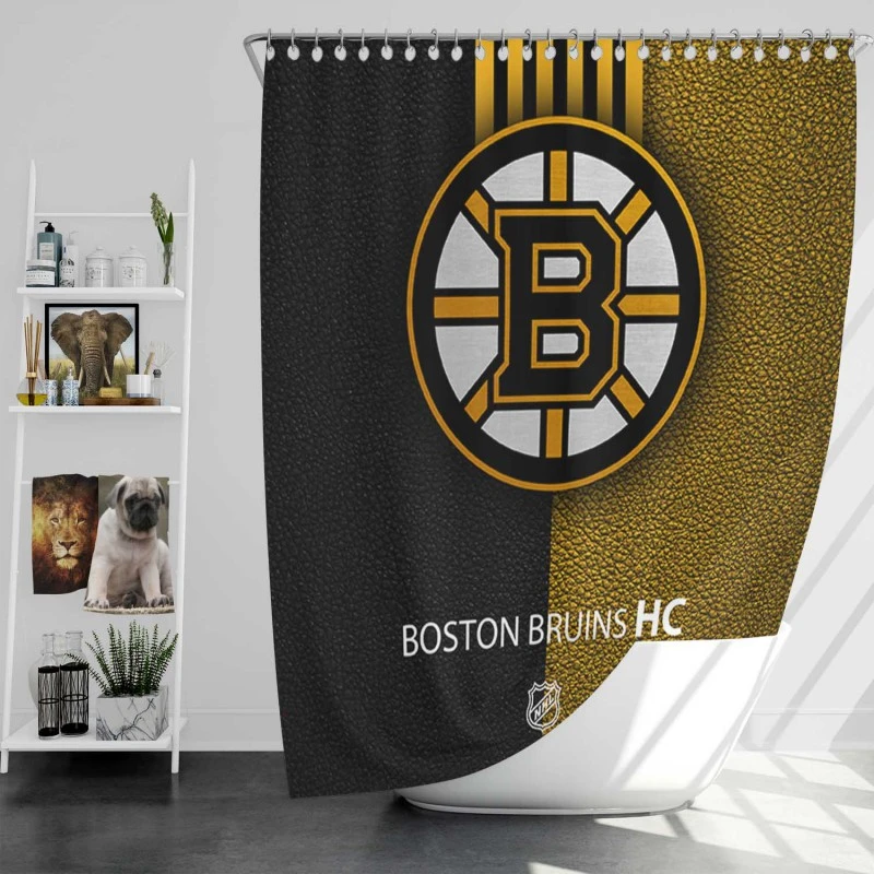 Boston Bruins Excellent Nhl Ice Hockey Team America Shower Curtain