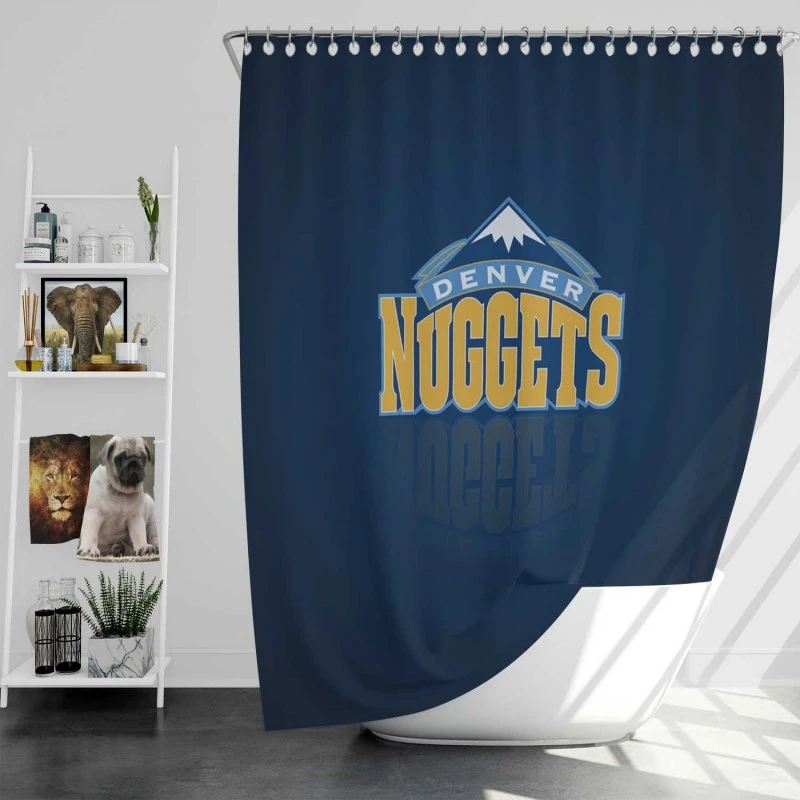 Denver Nuggets Professional Nba Basketball Team Shower Curtain