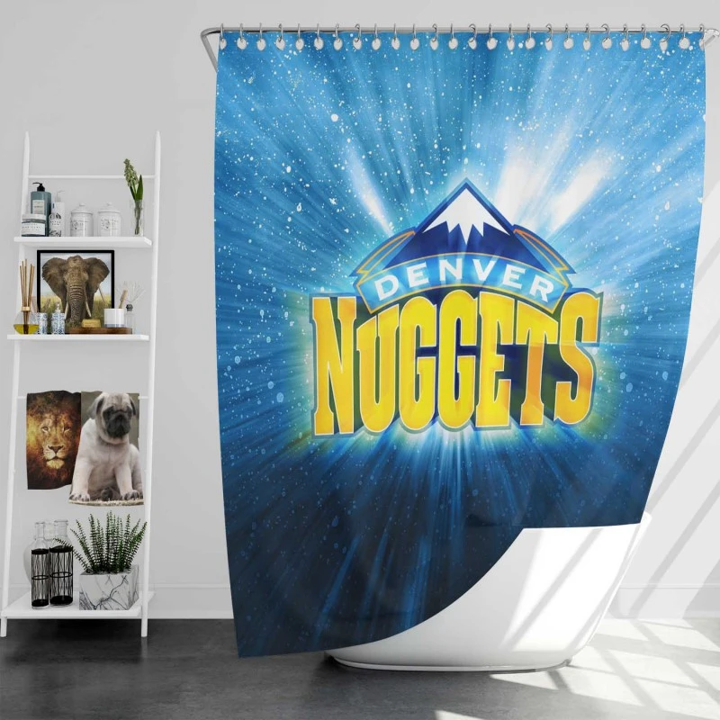 Denver Nuggets Exciting Nba Basketball Club Shower Curtain