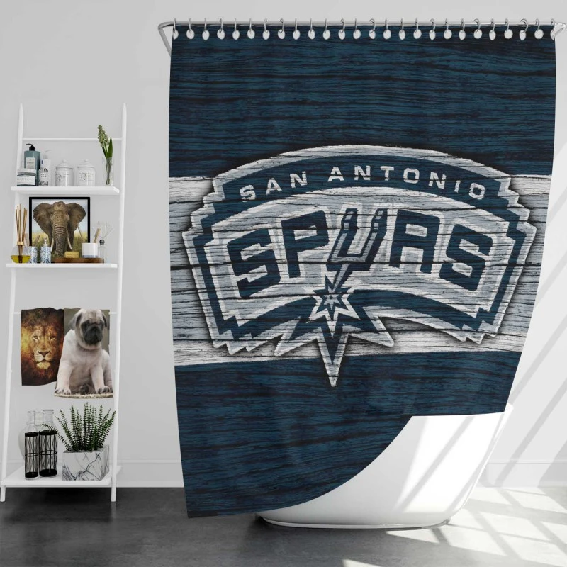 San Antonio Spurs Nba Logo Shower Curtain