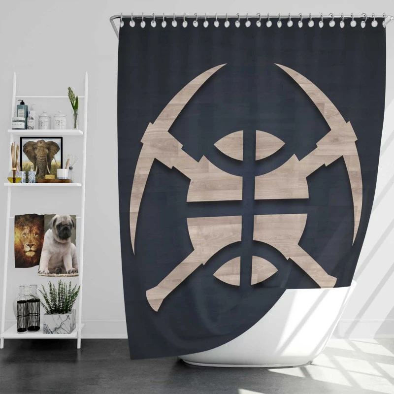 Denver Nuggets Popular Nba Basketball Team Shower Curtain