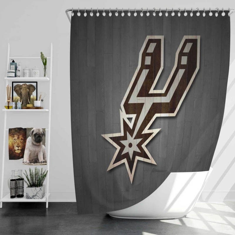 Popular Nba San Antonio Spurs Logo Shower Curtain