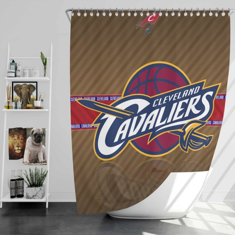 Cleveland Cavaliers Energetic Nba Basketball Team Shower Curtain