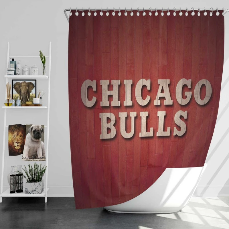 Chicago Bulls Professional Nba Basketball Club Shower Curtain