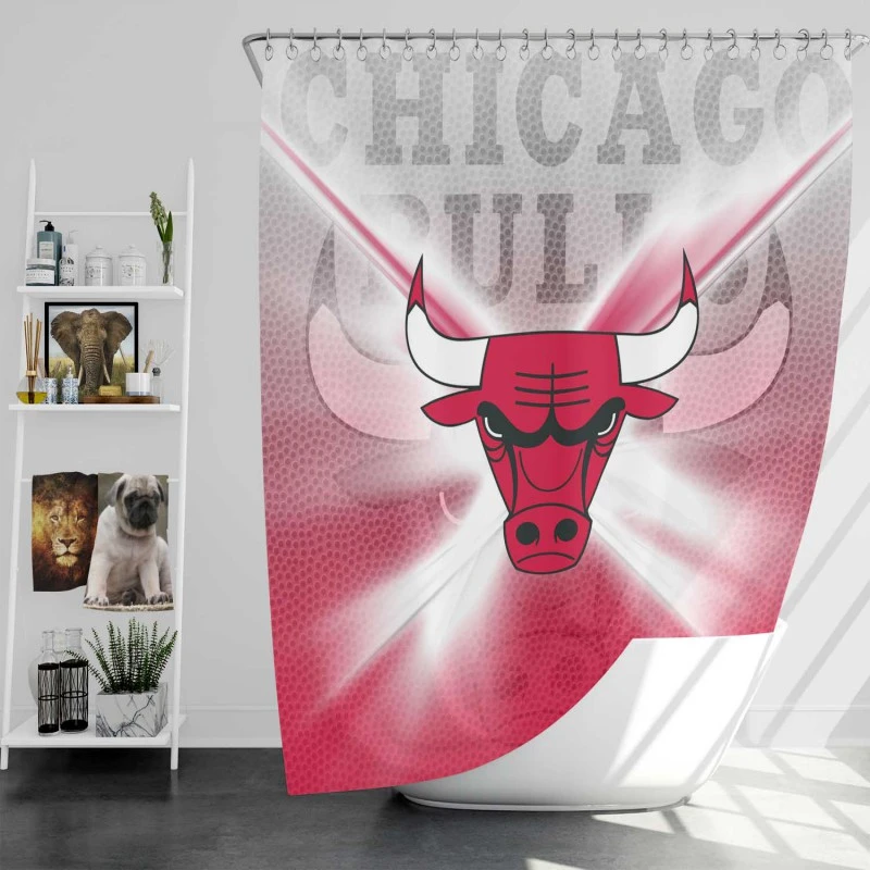 Chicago Bulls Exellelant Nba Basketball Club Shower Curtain