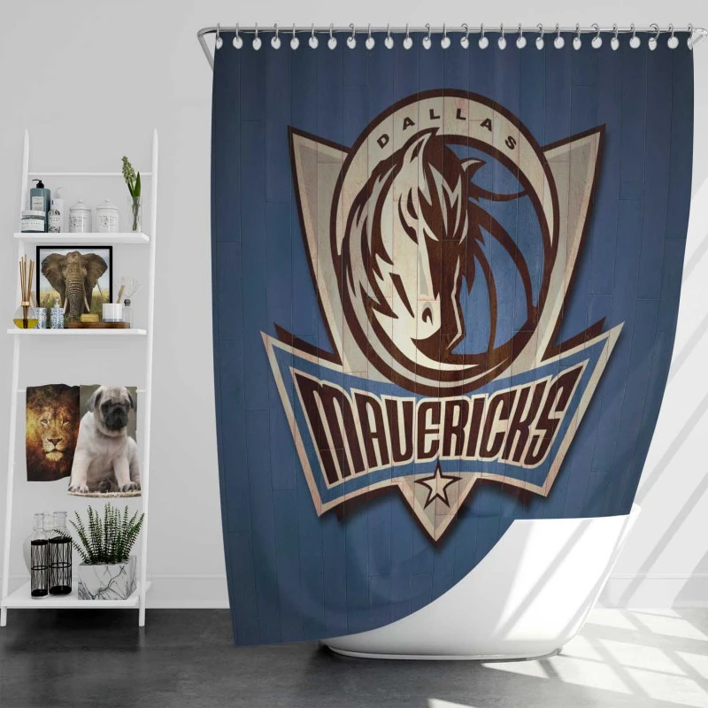 Classic Nba Basketball Team Dallas Mavericks Shower Curtain