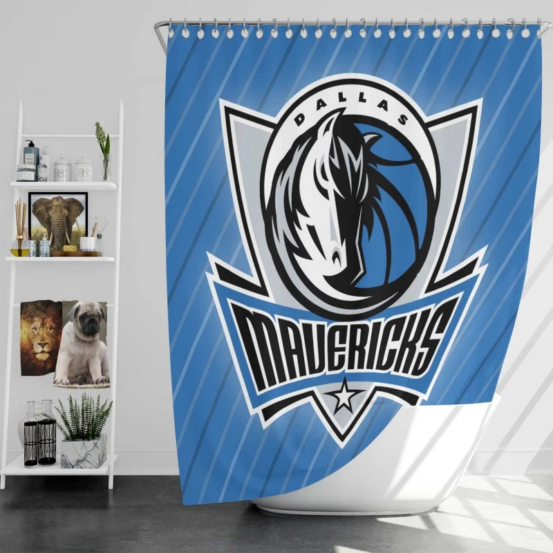 Dallas Mavericks Popular Nba Basketball Club Shower Curtain